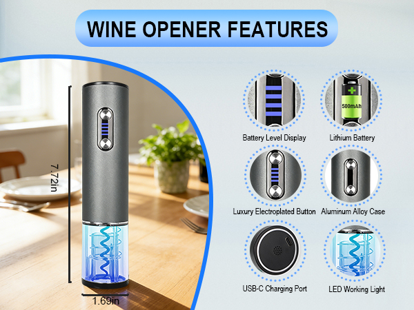 USB-C Electric Rechargeable Wine Opener