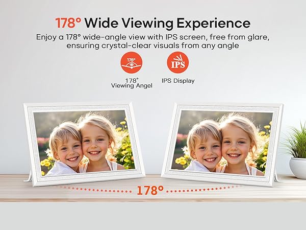 frameo digital picture photo video frame smart wifi HD IPS touch screen slideshow 32GB auto rotate