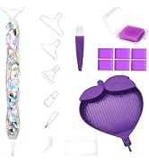 Resin Diamond Painting Pen, Dot Drill Art Pen with Glue Clay, Trays, Clay Boxes and Various Tips,...