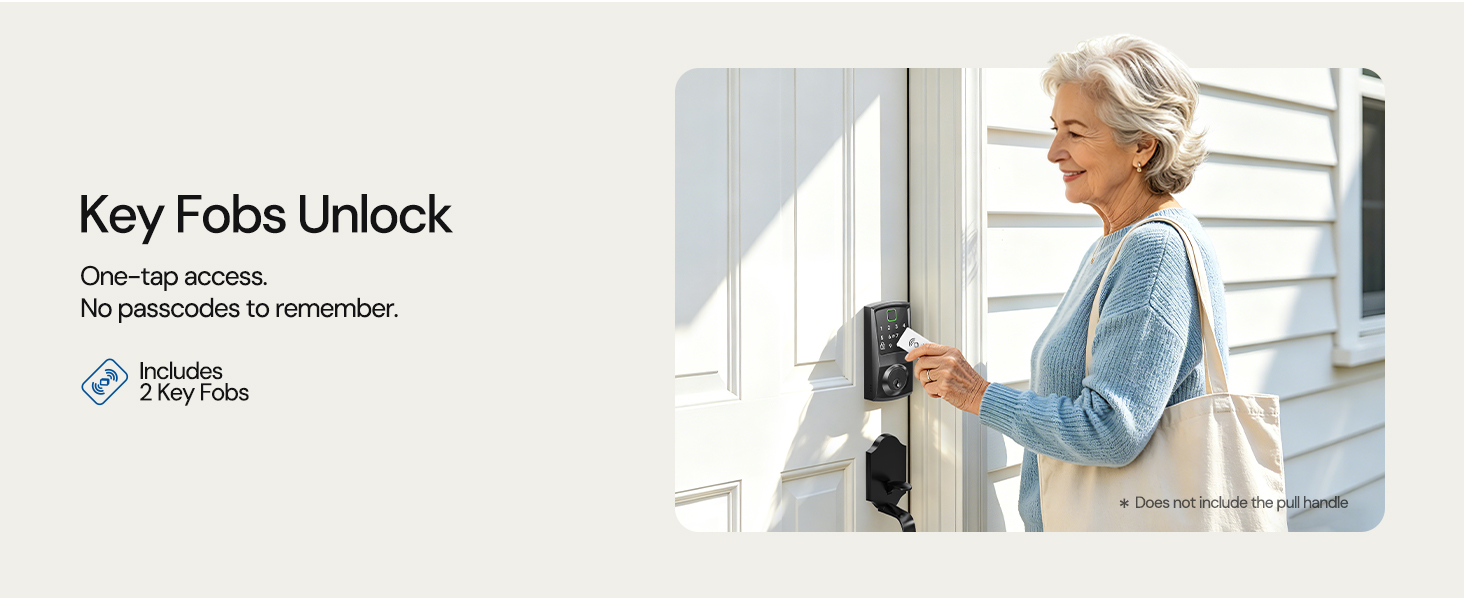 Key Fobs Unlock one-tap access without the need to remember passwords