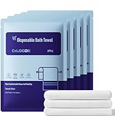 5 Pack Disposable Bath Towels for Travel, Disposable Towels Travel Towel Reusable for Hotel Trave...