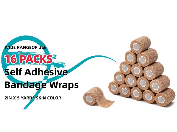 2" X 5 Yards Elastic Cohesive Bandage Wrap, Color Athletic Tape, Vet Wrap, Ankle Tape
