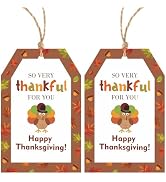 Alynta Fall Thanksgiving Gift Tags with String 50Pcs Fall Thank You Paper | So Very Thankful Tags...