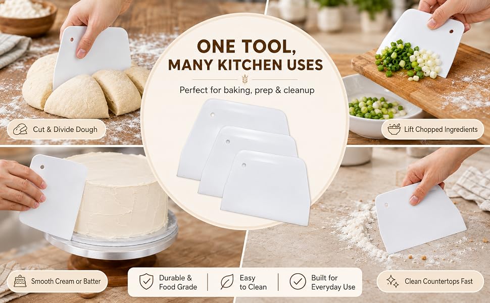 plastic dough scraper