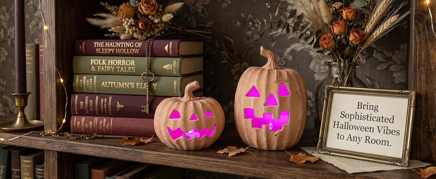 Terracotta pumpkin lights