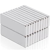 MAGXCENE 20pcs Strong Rare Earth Magnets Bar, Rectangular Neodymium Magnets Heavy Duty for Crafts...