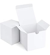 Eupako Gift Boxes 4x4x4 25 Pack White Kraft Paper Box with Lids Party Favor Boxes for Bridesmaids...