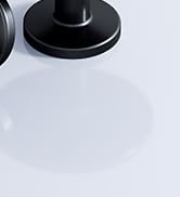 Veise 30 Pack 1-1/4 Inch Matte Black Solid Zinc Alloy Euro Style Cabinet Knobs, Single Hole Round...
