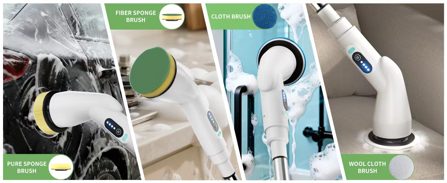 shower brush for cleaning shower scrubber with long handle bathroom cleaning brush