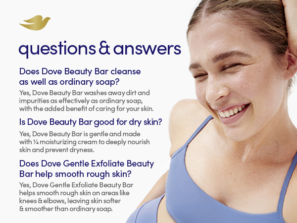 Frequently asked questions and answers related to Dove Beauty Bar