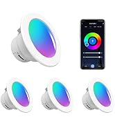 LED Recessed Lighting 6 Inch, DOGAIN Smart recessed downlights 14W 1220LM WiFi LED Can Lights APP...
