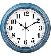 JENLYSTIME 12 Inch Retro Wall Clock Silent Non Ticking Battery Operated Movement Easy to Read Wal...