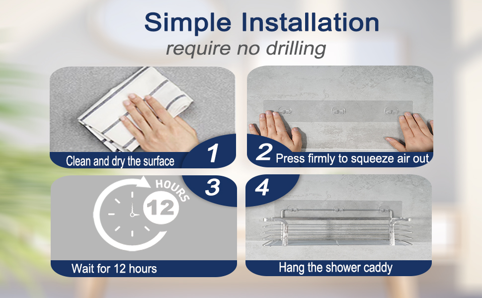 shower caddy adhesive replacement