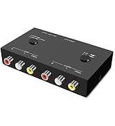 RuiPuo 2 Port AV to HDMI Converter, Dual RCAto HDMI Adapter, Composite to HDMI Adapter Support 16...