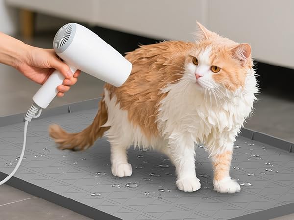 silicone cat litter mat grey