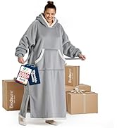 Bedsure Wearable Blanket Hoodie, Long Hooded Blanket Sweatshirt as Mothers Birthday Gifts for Wom...