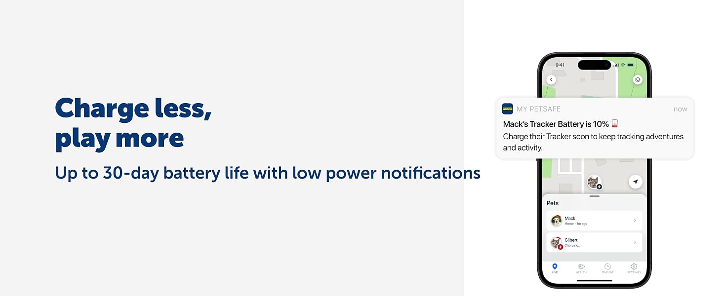 up to 30 day battery life with low power notifications