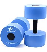 KLOLKUTTA Water Dumbbells, Blue Aqua Dumbbells Set High-Density EVA-Foam Dumbell Resistance for W...