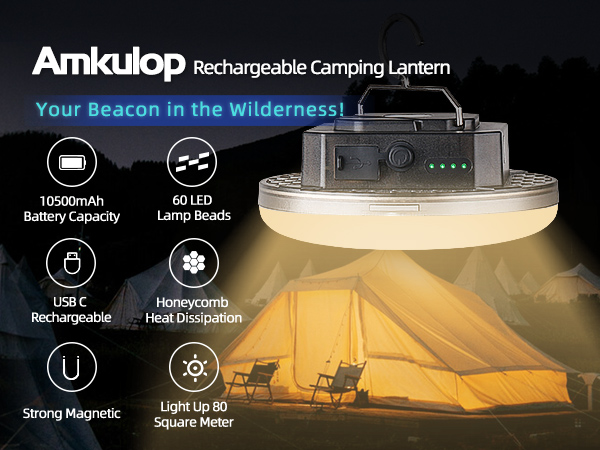 tent light for camping hanging