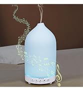 Gooamp 200ML White Noise Ceramic Diffuser,Sleep Sound Machine with 20 Natural Soothing Sounds, 7 ...