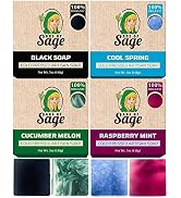 Age of Sage Natural Bar Soap Gift Set for Men - Vegan Bath Handmade Cold Process Artisan Soap wit...