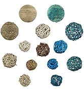 Blue Donuts Decorative Balls for Bowls Decorative Balls for Centerpiece Bowl Fillers, Assorted Ra...