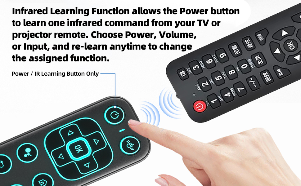 ONE IR LEARNING BUTTON ONLY