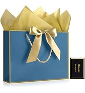 YoungTree Gift Bags with Handles, 13" Medium Gift Bag with 2 Tissue Paper and 1 Card, Present Bag...