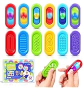 Sensory Marble Fidget for Kids Adults- 12 Pcs Gel Filled Autism Sensory Toys, Texture Quiet Fidge...