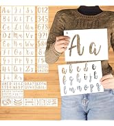 Letter Stencils, Stencils for Crafts Reusable- Large Letter Stencils for Painting,Wood,Spray Pain...