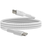 Belkin BoostCharge Braided USB-C to USB-C Cable (1M/3.3ft) for iPhone 16, iPhone 16 Pro, iPhone 1...