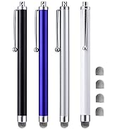 Stylus, 4 Pcs 5.0 Inch Mesh Fiber Tip Stylus Pens for Touch Screen, Compatible with iPad, iPhone,...