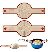 PLAPITATE Silicone Bread Sling for Dutch Oven Liner, 2 Pack Non-Stick, Easy Clean Reusable Silico...