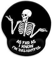 LIMKRIAN Skeleton Mouse Pad, Ergonomic Mouse Pad with Wrist Rest, Gaming Mouse Pad Wrist Support ...