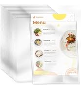 VOKOY 30 Pack No Holes Sheet Protectors, 8.5" x 11", Letter Size Heavy Duty Clear View Page Sleev...