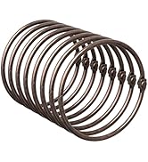 Bathway Shower Curtain Rings, Bronze Shower Curtain Hooks 12 Pcs Anti-Drop Shower Rings for Curta...