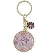 Christian Art Gifts Novelty Inspirational Scripture Split Metal Keychain for Women: Walk by Faith...