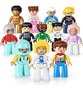 12 Pieces Large Magnetic People Figures for Kids Ages 3 4 5 6 and Up | 3 Inches Magnetic Play Peo...