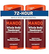 Mando Whole Body Deodorant For Men - Smooth Solid Stick - 72 Hour Odor Control - Aluminum Free, B...