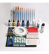 Imdinnogo Resin 3D Printer Accessories - Model Paints: Multifunctional Painting Set Match All Bas...
