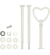 Happy Will 3 Tier 14" Heavy Metal Cake Stand Holder Fruit Plate Stand Fitting Hardware Rod with S...