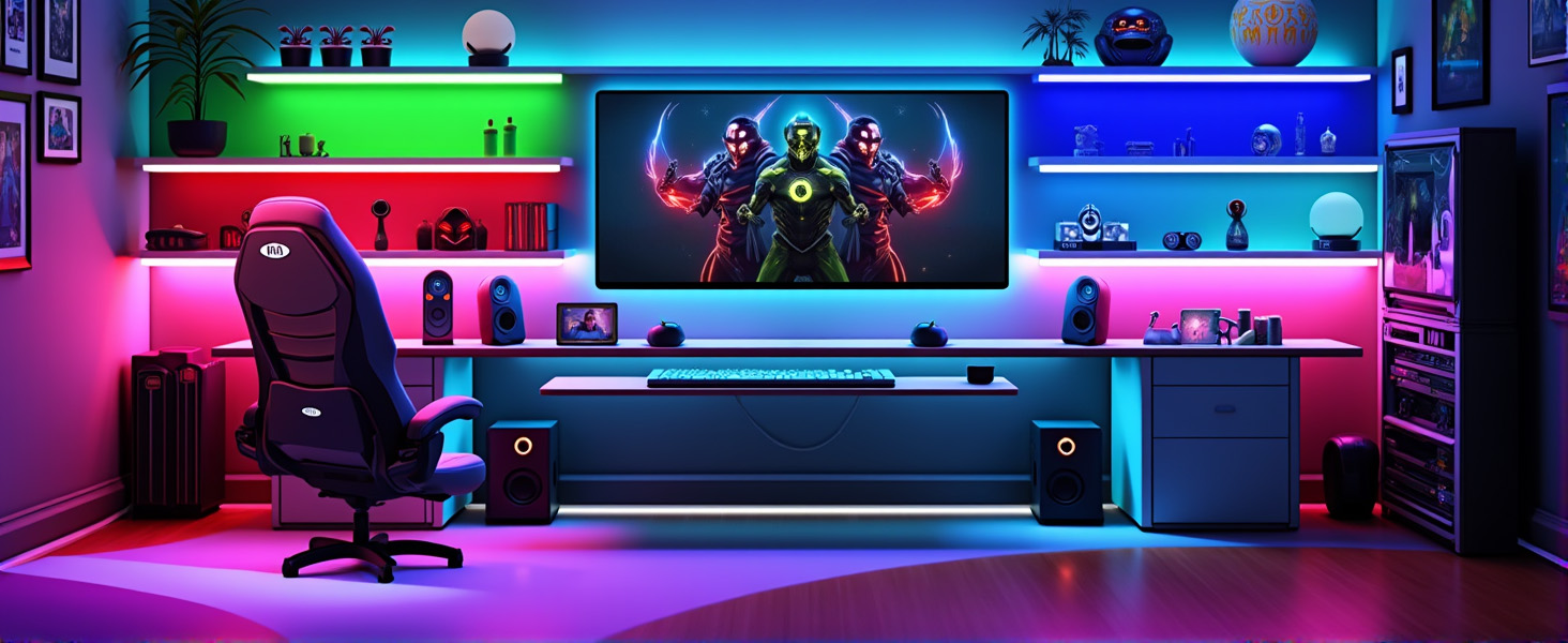 LED Strip Lights,4 Pre-Cut 1ft/4ft Small Light Strips Dimmable, LED Tape Light with Remote