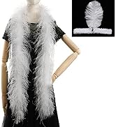 Soarer White Ostrich Feather Boas – 2yards 3ply long boas for Party, DIY Production, Clothing Dec...