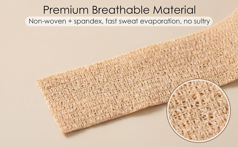 Stretchy and flexible – conforms to wrists, ankles, fingers, and knees.