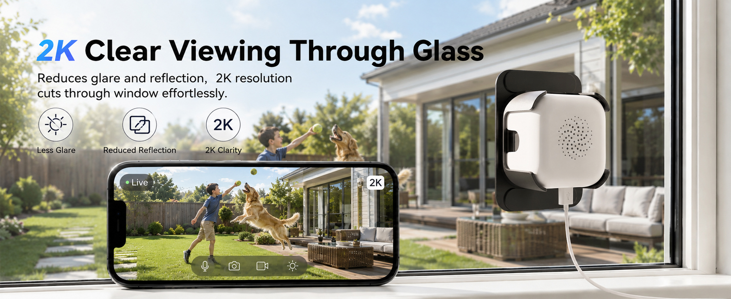 2K Clear Viewing Through Glass