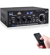 Stereo Audio Amplifier Receiver, 300Wx2 Home Dual Channel Bluetooth 5.0 Sound Speaker AMP, Home A...