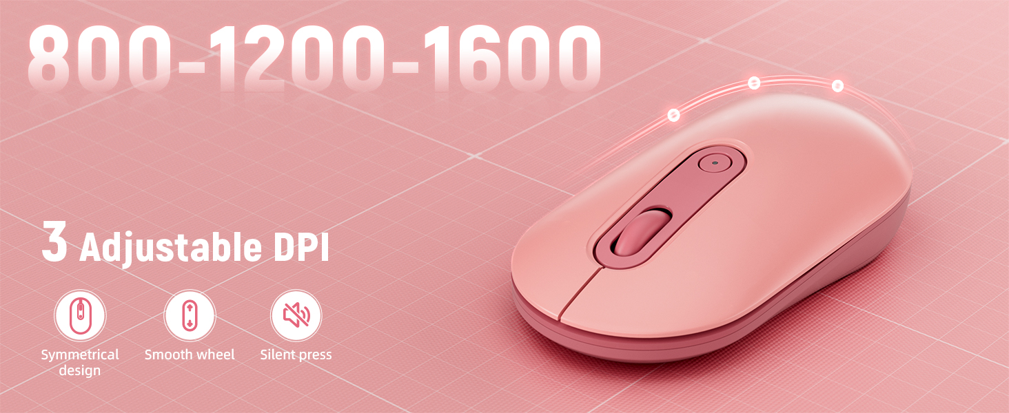 pink keyboard and mouse wireless