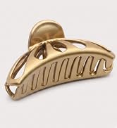 Parcelona French Golden Rain Drop Small 2 3/4 Inch Jaw Hair Claw Clip Clamp (Golden)