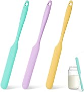 3 Pcs Silicone Jar Spatula Set, Sourdough Spurtle, Jar Scraper, Long Handle Thin Spatulas, Perfec...