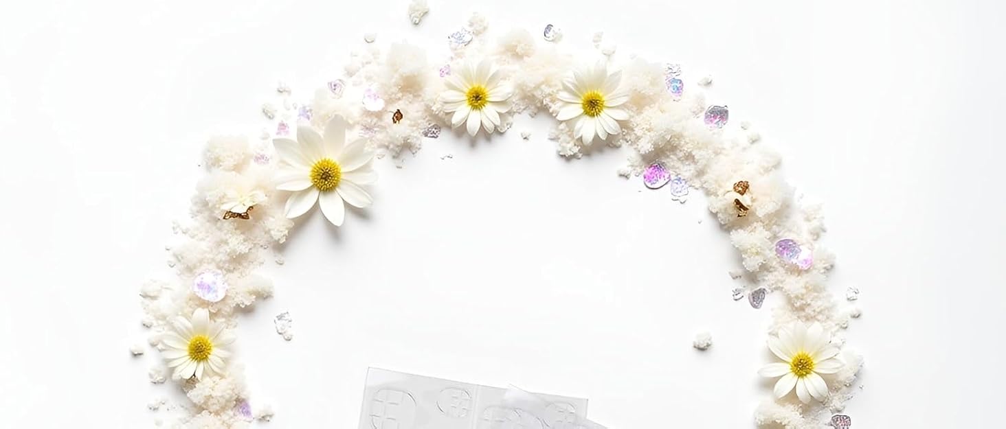 240Pcs White 10Sheets Super Sticky Double Sided Tips